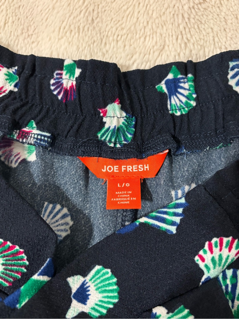 Joe Fresh Navy Shell-Print Bermuda Shorts - Picture 3 of 3